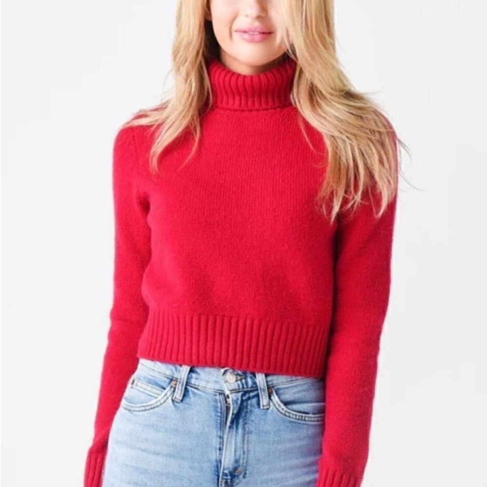 RE/DONE 60s Slim Red Turtleneck XS